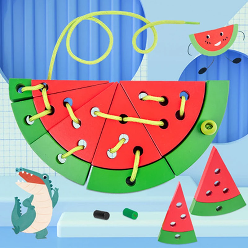 Watermelon Threading Toys Children Stringing Montessori Educational Toys for Kids Logic Concentration Fine Motor Training Toy
Watermelon Threading Toys Children Stringing Montessori Educational Toys for Kids Logic Concentration Fine Motor Training Toy