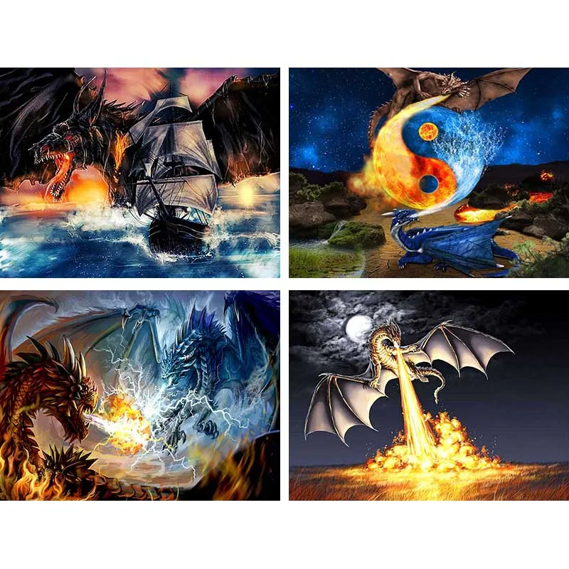 Fashion 5D Diy Diamond Embroidery Cartoon Dragon Diamond Painting Water And Fire Cross Stitch Mosaic Wall Sticker Kids Gift S41
Fashion 5D Diy Diamond Embroidery Cartoon Dragon Diamond Painting Water And Fire Cross Stitch Mosaic Wall Sticker Kids Gift S41