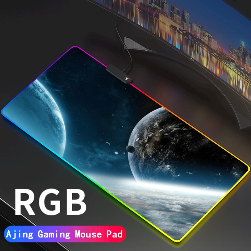 Universe Nebula Space RGB Mouse Pad Gamer Solar System LED MousePad Large PC Desk Mice Mat With Backlit Gamer
Universe Nebula Space RGB Mouse Pad Gamer Solar System LED MousePad Large PC Desk Mice Mat With Backlit Gamer