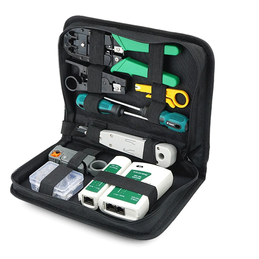 Network Cable Tester Tool Screwdriver Wire Stripper Connector Computer Network Crimping Pliers Tool Kit Set Home Multi-Function
Network Cable Tester Tool Screwdriver Wire Stripper Connector Computer Network Crimping Pliers Tool Kit Set Home Multi-Function