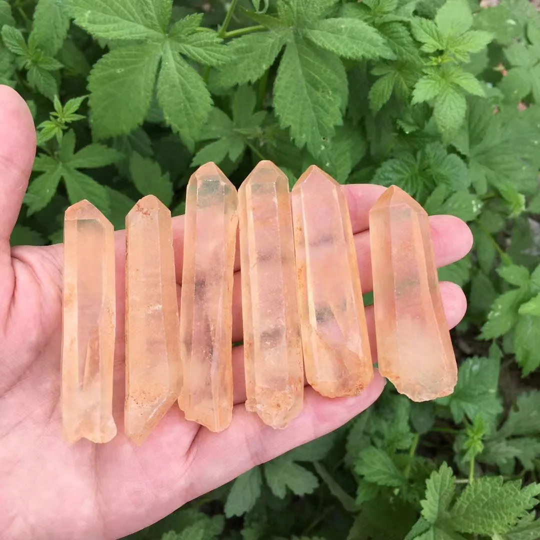 6pcs Natural clear quartz Crystal Point Wand Tower single point rock quartz Crystal Obelisk Healing Crystal gemstone
6pcs Natural clear quartz Crystal Point Wand Tower single point rock quartz Crystal Obelisk Healing Crystal gemstone