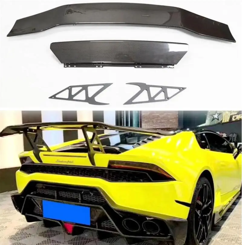 

Spoiler For FOR FOR Lamborghini Huracan LP580 LP610 2014-2018 Rear Wing Lip Tail Trunk Spoilers Carbon Fiber GT DMC Style
