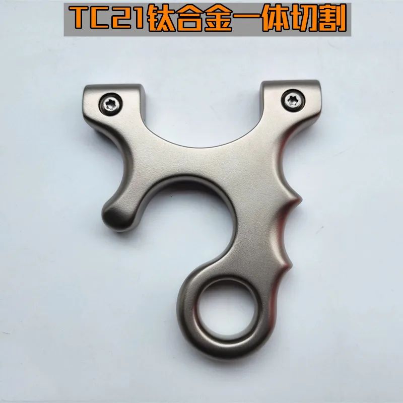 Titanium alloy hunting slingshot catapult with flat rubber band, left hand/right hand for outdoor high precision shooting
Titanium alloy hunting slingshot catapult with flat rubber band, left hand/right hand for outdoor high precision shooting