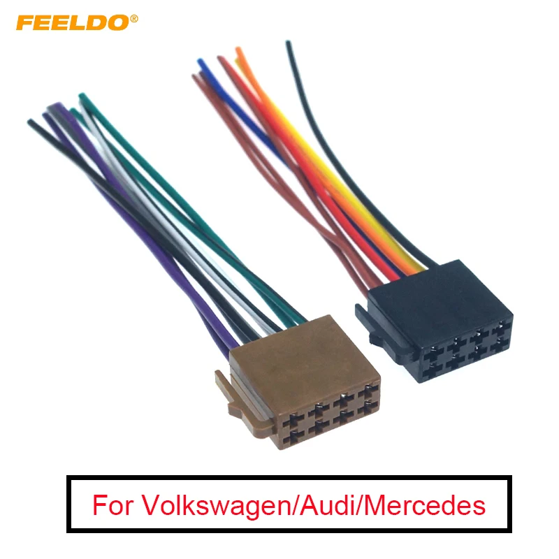 Проводка FEELDO для автомагнитолы аудио адаптер Volkswagen/Audi/Mercedes подключение к OEM