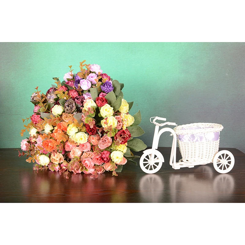 21 Heads Artificial Silk Small Flowers Rose Bunch Plastic+Silk Material Lifelike Artificial Flowers Wedding Home Outdoor Decor
21 Heads Artificial Silk Small Flowers Rose Bunch Plastic+Silk Material Lifelike Artificial Flowers Wedding Home Outdoor Decor