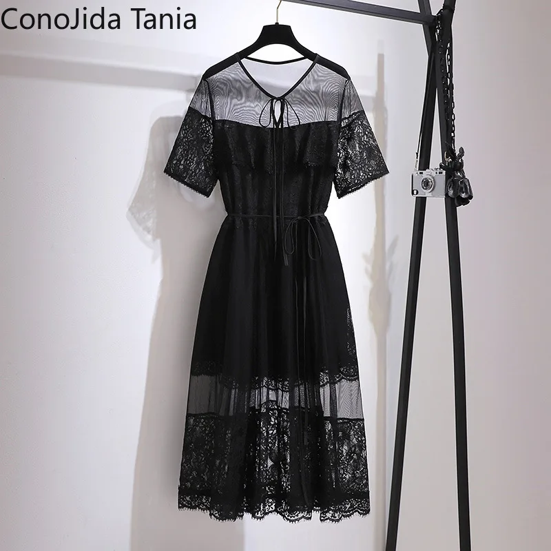The New Big-size Women's Lace Stitching Bottom Dress for Summer 2021 Plus Fattening Short-sleeved Dress
The New Big-size Women's Lace Stitching Bottom Dress for Summer 2021 Plus Fattening Short-sleeved Dress