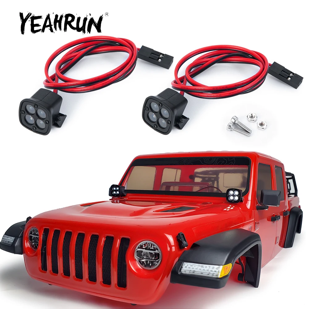 YEAHRUN LED Roof Lights Headlights Round Spotlight for Axial SCX10 III Gladiator Traxxas TRX-4 TRX-6 1/10 RC Crawler Car Parts
YEAHRUN LED Roof Lights Headlights Round Spotlight for Axial SCX10 III Gladiator Traxxas TRX-4 TRX-6 1/10 RC Crawler Car Parts