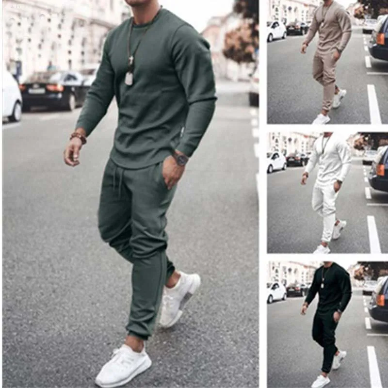 2021 Spring Autumn Men Sportswear New All cotton 2 Piece Sets Sports Suit T-shirt+Pant Sweatsuit Male Fashion Clothing
2021 Spring Autumn Men Sportswear New All cotton 2 Piece Sets Sports Suit T-shirt+Pant Sweatsuit Male Fashion Clothing