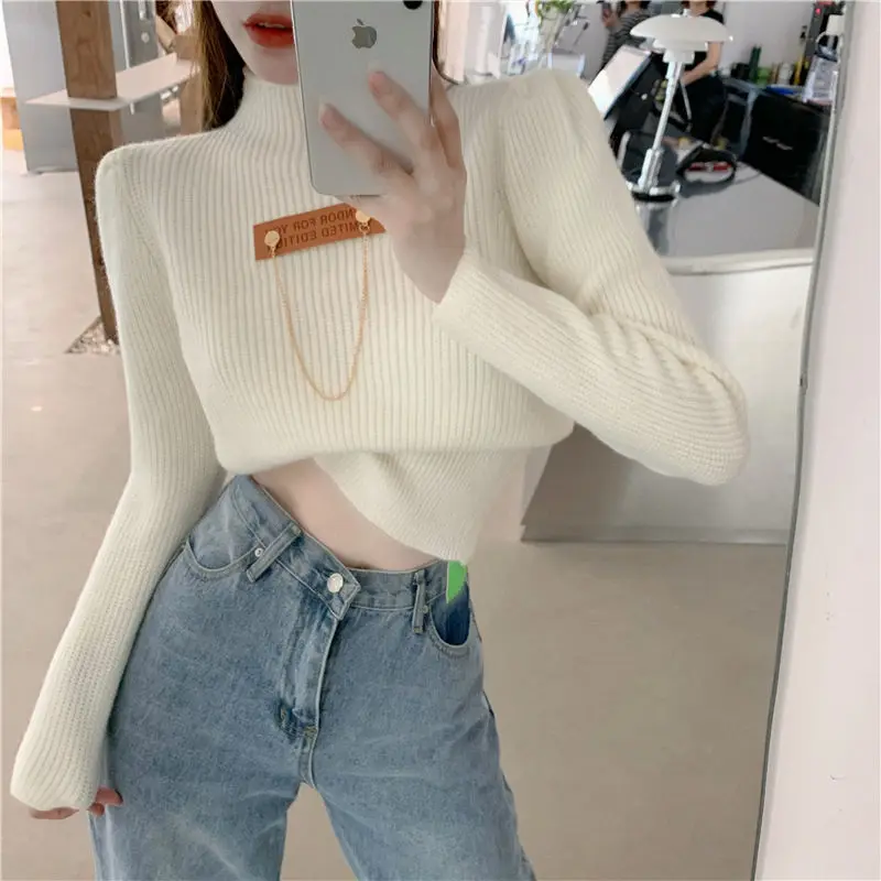 Woman Sweaters 2020 nian Autumn Winter Female High Collar Short Section Sweater Top Men's Sweaters Femme Chandails Pull Hiver
Woman Sweaters 2020 nian Autumn Winter Female High Collar Short Section Sweater Top Men's Sweaters Femme Chandails Pull Hiver