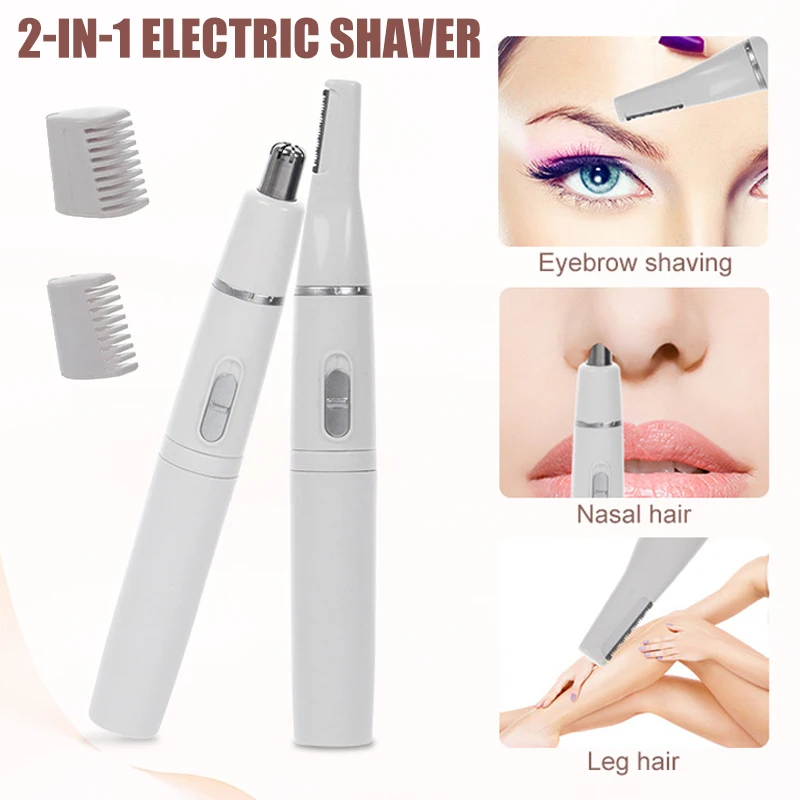 

High Quality 2 in 1 Trimmer Electric Precision Shaver Styler and Hair Removal Tool Portable Sleek Design for Women
