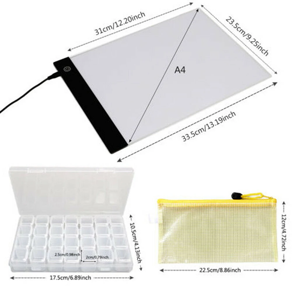 DIY Tools Set 5D Diamond Embroidery Painting Kit Aluminium Alloy LED Light Pad Light Board Stand Holder NEW
DIY Tools Set 5D Diamond Embroidery Painting Kit Aluminium Alloy LED Light Pad Light Board Stand Holder NEW