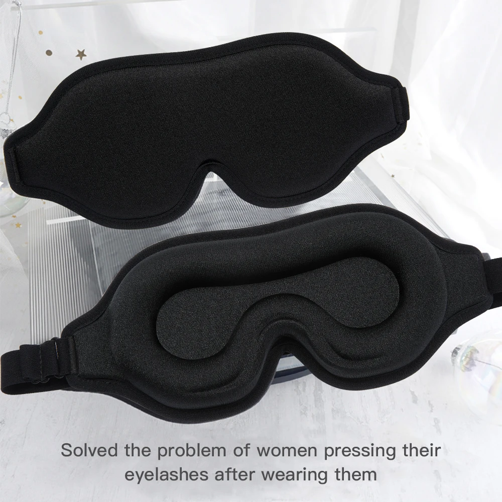 3D Sleeping Mask Black Eyes Mask Soft Adjustable Eyeshade Breathable Blindfold Headband Eyepatch Aid Eye Cover Travel Night Mask
3D Sleeping Mask Black Eyes Mask Soft Adjustable Eyeshade Breathable Blindfold Headband Eyepatch Aid Eye Cover Travel Night Mask