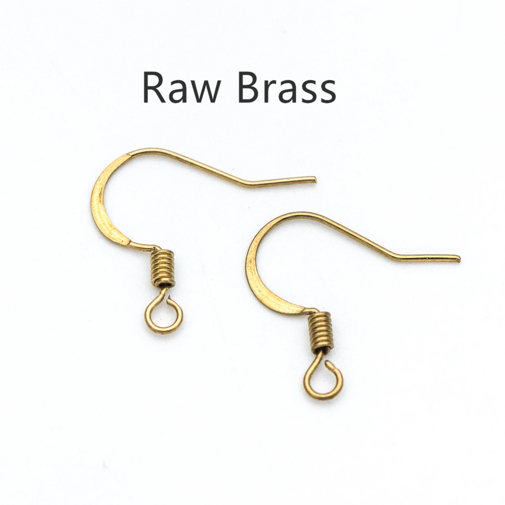 

100pcs Raw Brass Earring Hooks 18x16mm, Yellow Brass Ear Wire, DIY Earring Findings/Making Wholesale (RB-181)