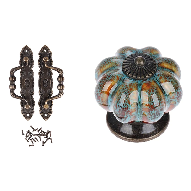 2 Pcs Jewelry Drawer Pull Handle Knobs Bronze Tone & 10Pcs with Colorful Knobs and Pumpkin Handles Drawer Ceramic Pulls
2 Pcs Jewelry Drawer Pull Handle Knobs Bronze Tone & 10Pcs with Colorful Knobs and Pumpkin Handles Drawer Ceramic Pulls