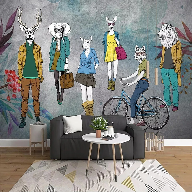 Drop Shipping Waterproof Wallpaper 3D Hand-painted Animals Figure Creative Art Murls Clothing Store Removable Wall Stickers 
Drop Shipping Waterproof Wallpaper 3D Hand-painted Animals Figure Creative Art Murls Clothing Store Removable Wall Stickers