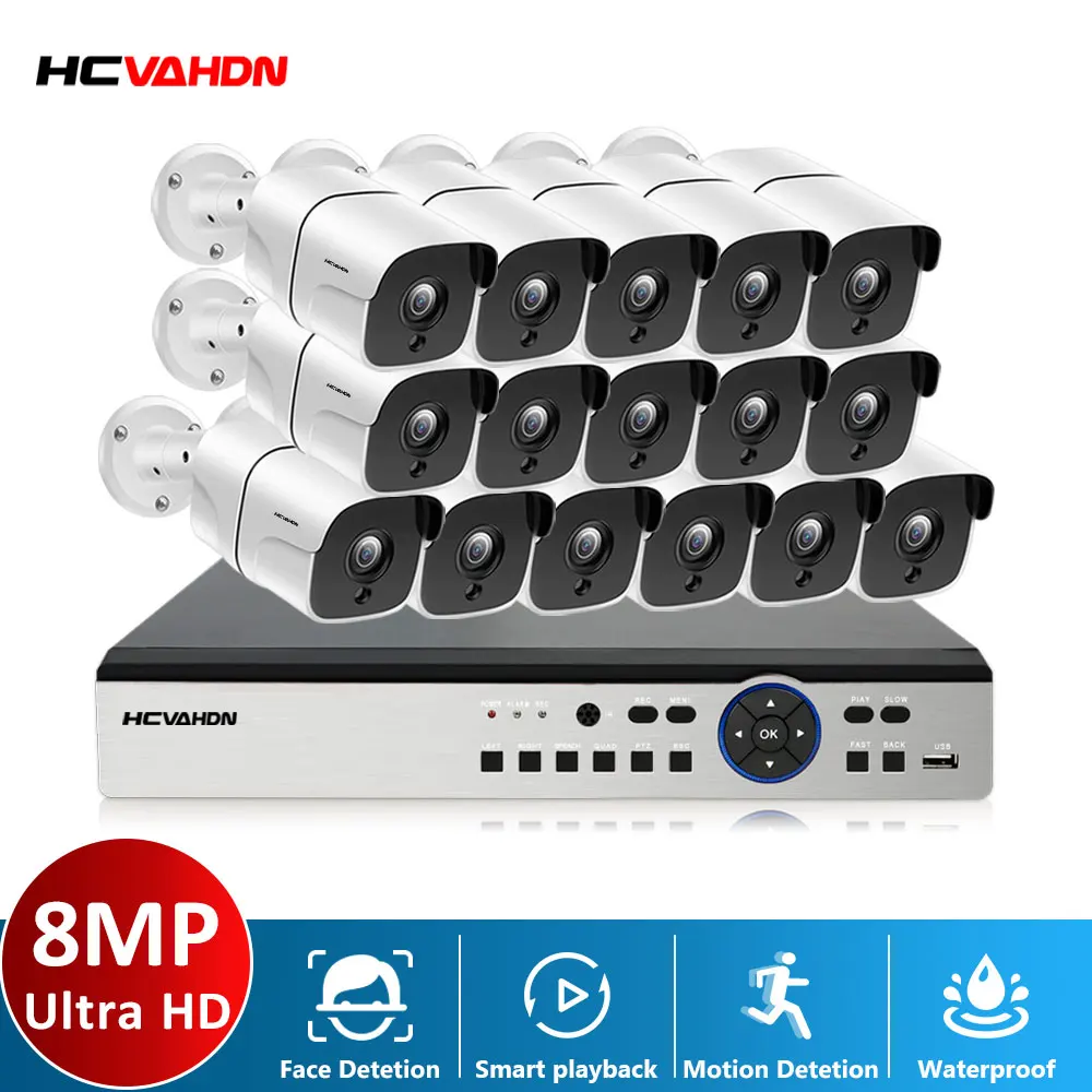 Аналоговая система видеонаблюдения AHD, 4K 16 каналов, комплект с камерами безопасности 8 Мп, водонепроницаемая внешняя камера ночного видения ...
Аналоговая система видеонаблюдения AHD, 4K 16 каналов, комплект с камерами безопасности 8 Мп, водонепроницаемая внешняя камера ночного видения ...