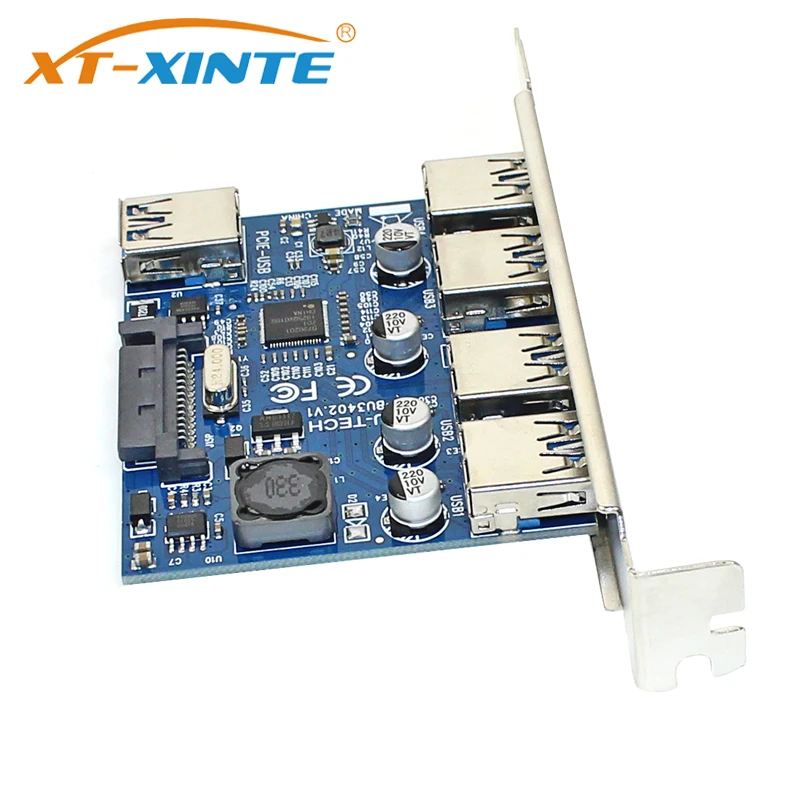 Адаптер USB 3 0 PCI e 4 порта 5 Гбит/с|Платы расширения| |