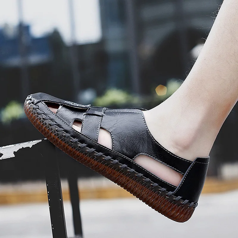 Sandals Outdoor Sandal Man Leather Men Slippers Sandals Summer Sandals&slippers For Men's Beach Male Shoes
Sandals Outdoor Sandal Man Leather Men Slippers Sandals Summer Sandals&slippers For Men's Beach Male Shoes