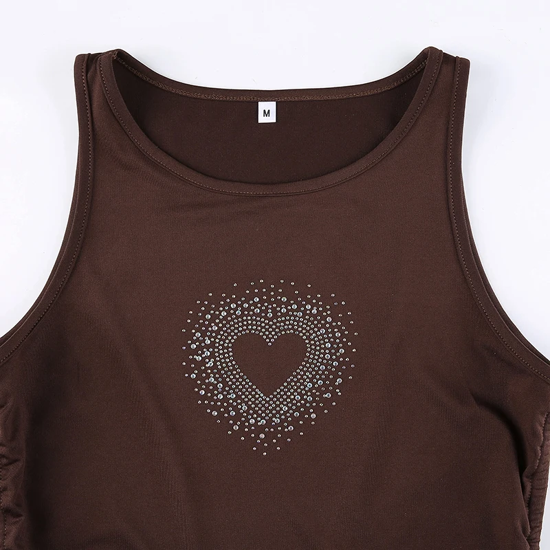 YICIYA Brown Heart Print Sleeveless Crop Tank Top Summer Ruched Casual Skinny Mini Vest Streetwear Fashion Croptop Women
YICIYA Brown Heart Print Sleeveless Crop Tank Top Summer Ruched Casual Skinny Mini Vest Streetwear Fashion Croptop Women