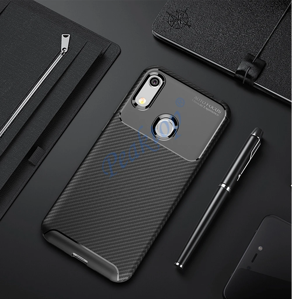 Для Huawei Honor 8A чехол Y6 2019 Мягкий силиконовый из углеродного волокна противоударный