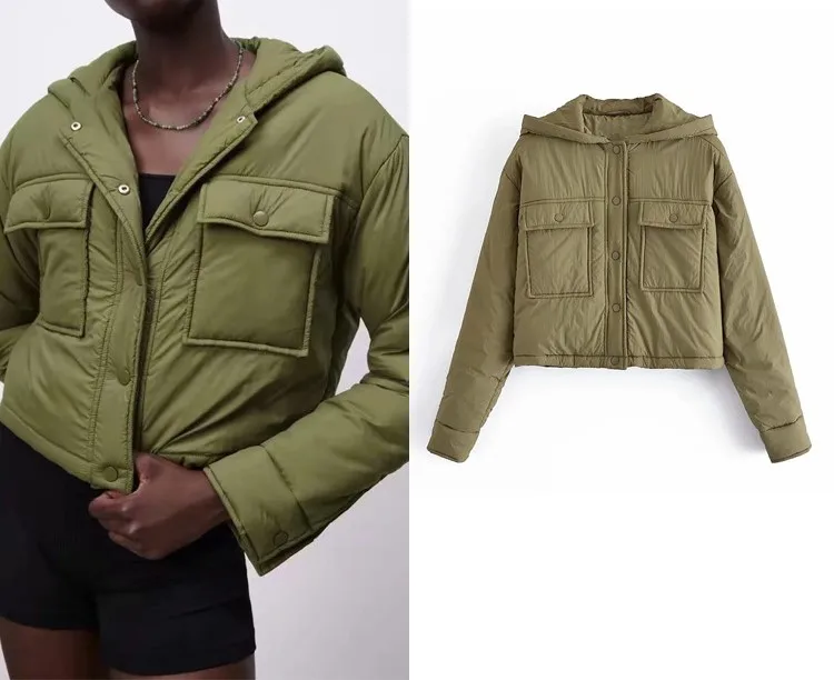 Hooded Cotton-padded Jacket Long-sleeved 2021 Autumn Winter Women's New Loose And Thin Pocket Solid Color Top
Hooded Cotton-padded Jacket Long-sleeved 2021 Autumn Winter Women's New Loose And Thin Pocket Solid Color Top