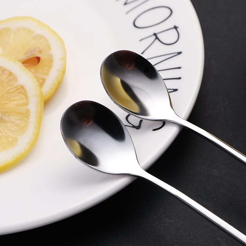 Korean style stainless steel round handle dessert dessert spoon tableware spoon long Japanese seasoning small spoon seasoning
Korean style stainless steel round handle dessert dessert spoon tableware spoon long Japanese seasoning small spoon seasoning