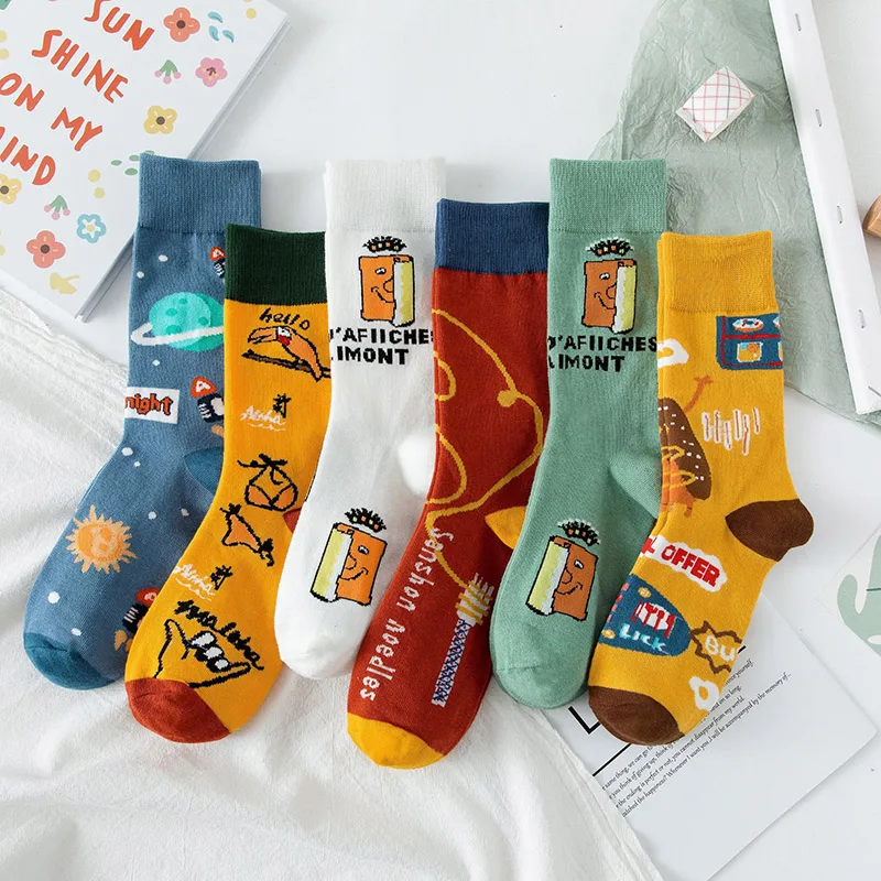 1Pair For Women Japanese Style Mid Tube Socks Long Socks Cartoon Pattern Elastic Cotton Breathable
1Pair For Women Japanese Style Mid Tube Socks Long Socks Cartoon Pattern Elastic Cotton Breathable