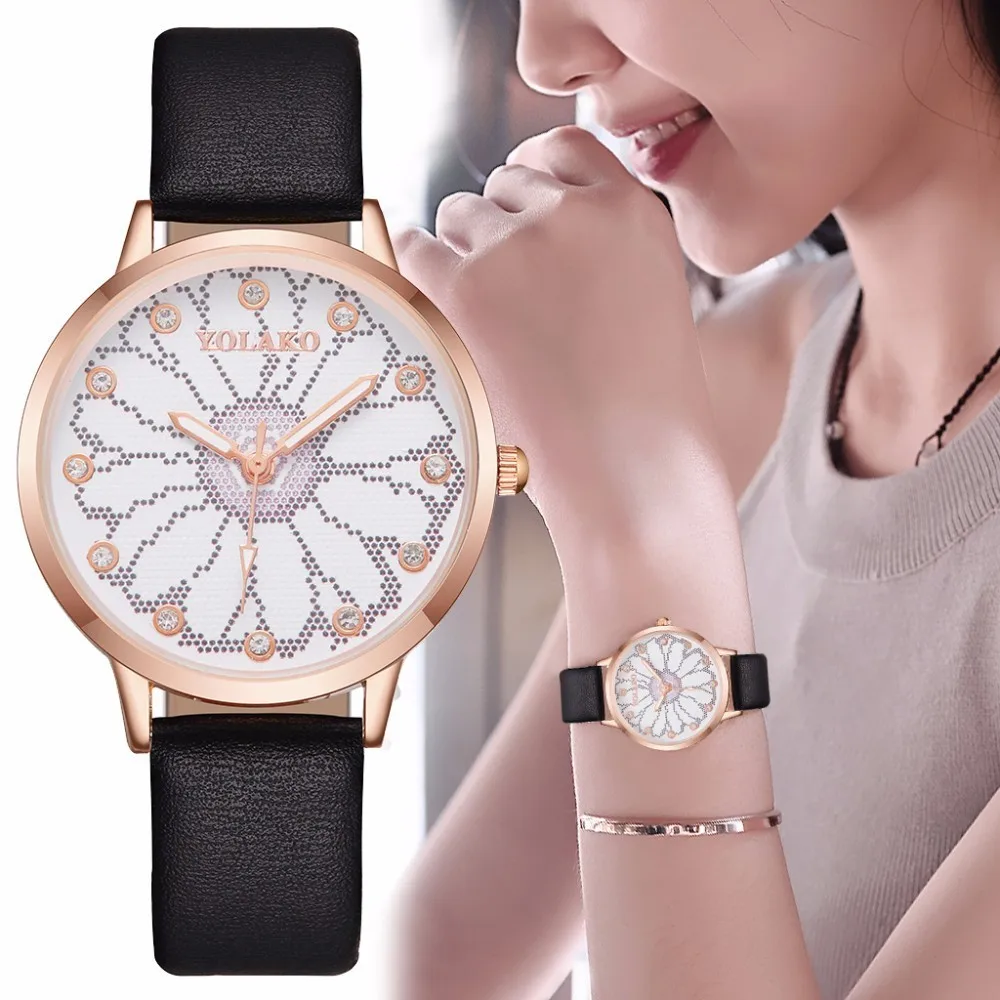 Leather Ladies Watch Rhinestone Horloges Vrouwen Crystal Band Fashion Women Bracelet Wristwatch Luminous Casual Montre Femme
Leather Ladies Watch Rhinestone Horloges Vrouwen Crystal Band Fashion Women Bracelet Wristwatch Luminous Casual Montre Femme