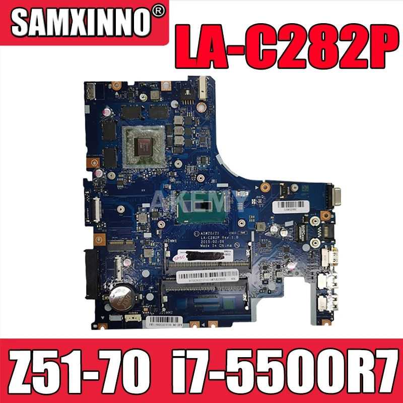LA-C282P материнская плата для ноутбука For Lenovo Ideapad Z51-70 оригинальная материнская плата I7-5500U AMD-Video 
LA-C282P материнская плата для ноутбука For Lenovo Ideapad Z51-70 оригинальная материнская плата I7-5500U AMD-Video