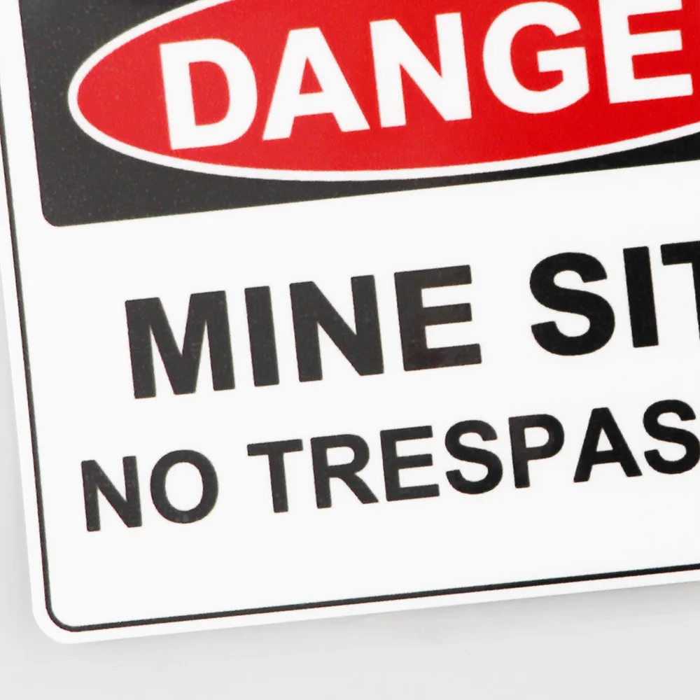 YJZT 13.6CM9.5CM Danger Mine Site No Tresp Assing Decal PVC Car Sticker 12C-0669
YJZT 13.6CM9.5CM Danger Mine Site No Tresp Assing Decal PVC Car Sticker 12C-0669
