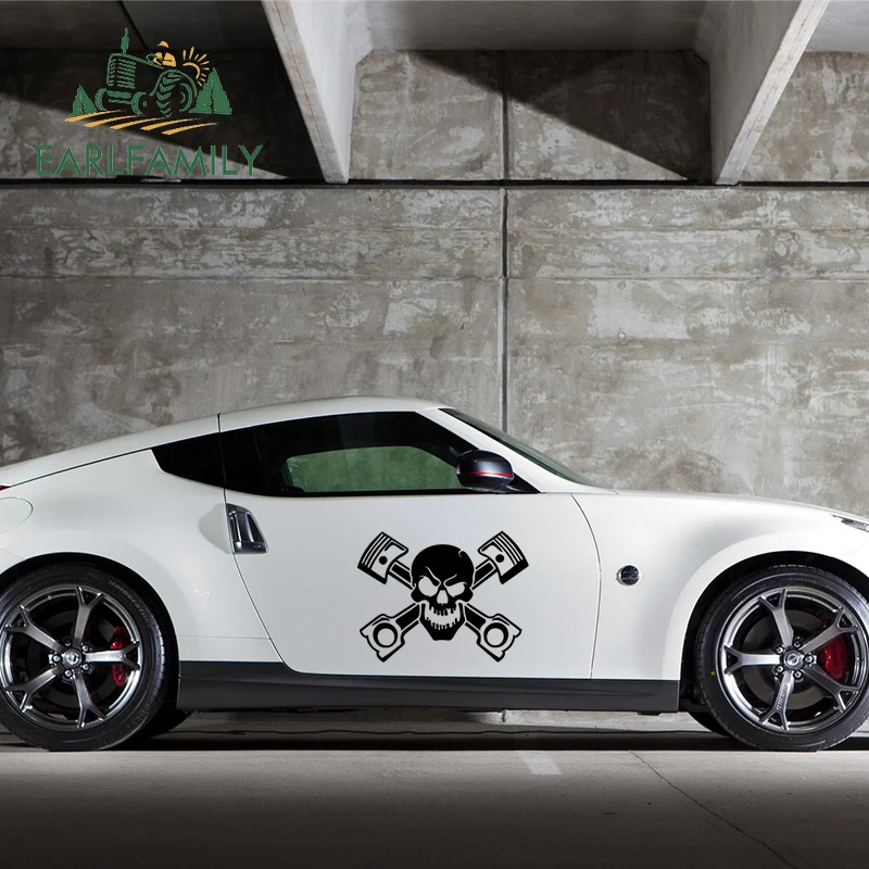 EARLFAMILY 58cm x 46.4cm Piston Skull Sticker Vinyl Decal Car Window Cross Bones Jolly Pirate Race Racing Big Car Stickers
EARLFAMILY 58cm x 46.4cm Piston Skull Sticker Vinyl Decal Car Window Cross Bones Jolly Pirate Race Racing Big Car Stickers