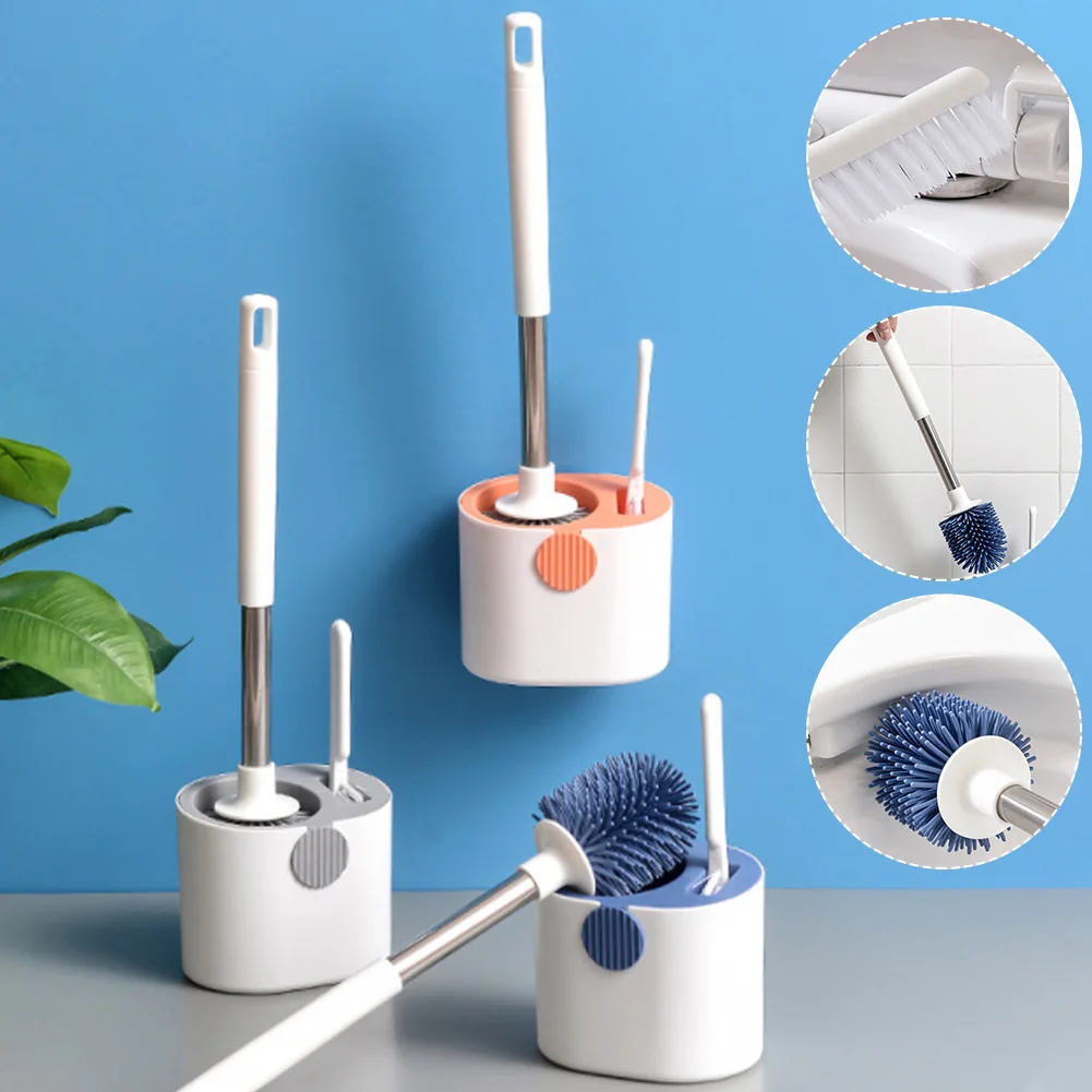 Silicone Toilet Brush Wall-Mounted Toilet Cleaning Tools With Base Home Cleaning Soft Bristles Long Handle Bathroom Accessories
Silicone Toilet Brush Wall-Mounted Toilet Cleaning Tools With Base Home Cleaning Soft Bristles Long Handle Bathroom Accessories