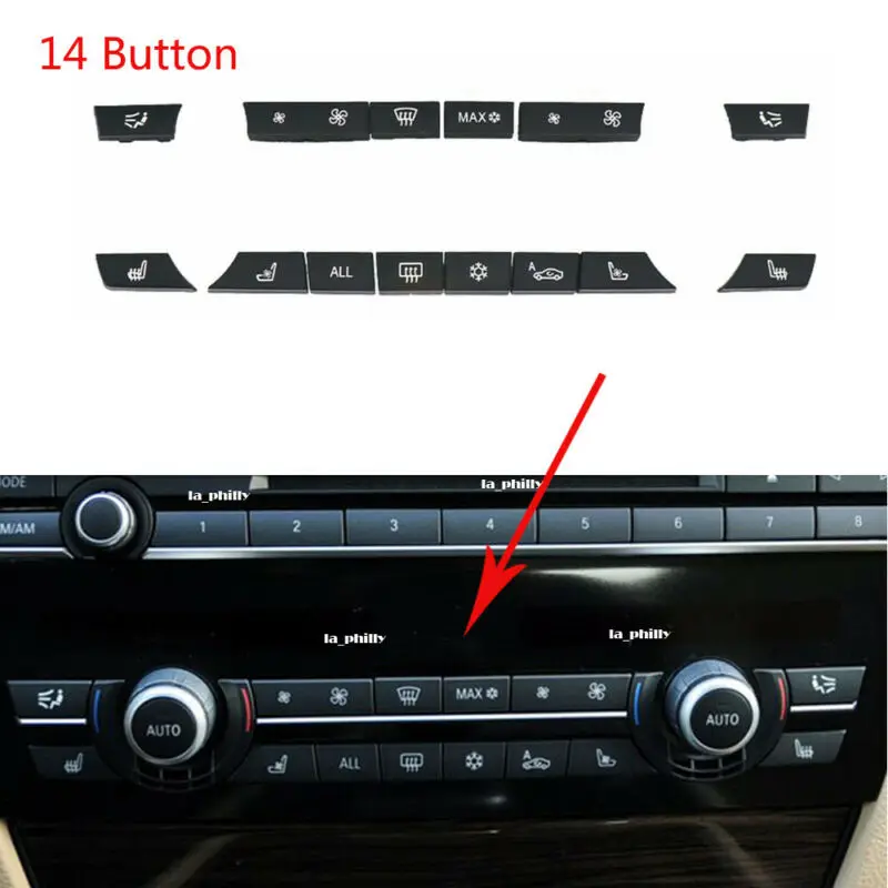 Switch Button For BMW 5 6 Series Key Black Replacement Parts Accessories Interior