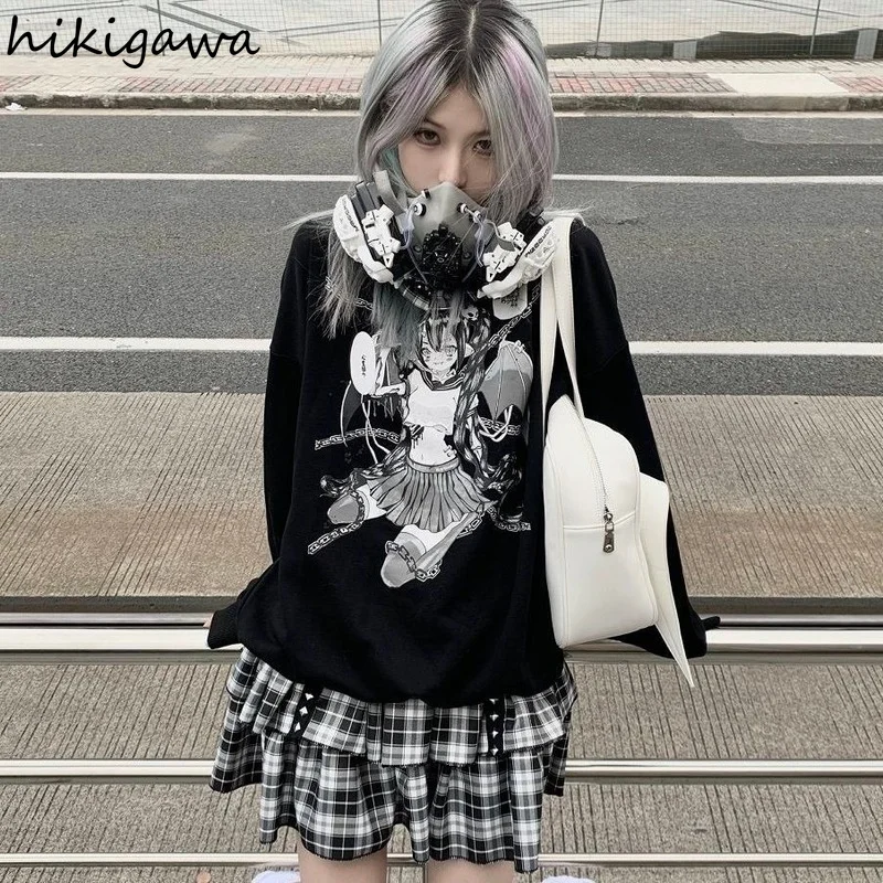 Hikigawa Japanese Hoodies Women Cartoon Print Thicked Tops Harajuku Streetwear Loose Casual Hooded Oversized Sweatshirt 96819
Hikigawa Japanese Hoodies Women Cartoon Print Thicked Tops Harajuku Streetwear Loose Casual Hooded Oversized Sweatshirt 96819