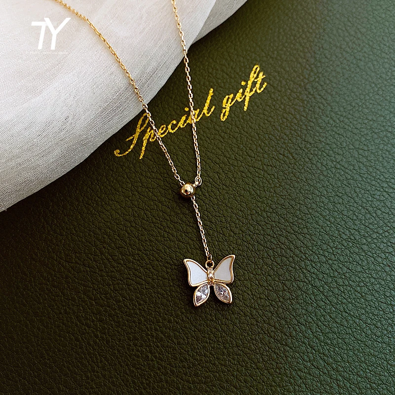 Elegant White Butterfly Pendant Short Necklace For Woman Korean Fashion Jewelry Girl's Sexy Clavicle Chain Party Luxury Necklace
Elegant White Butterfly Pendant Short Necklace For Woman Korean Fashion Jewelry Girl's Sexy Clavicle Chain Party Luxury Necklace