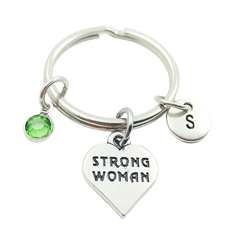 Strong Woman Initial Letter Monogram Birthstone Keychains Keyrings Creative Fashion Jewelry Women Gifts Accessories Pendants 
Strong Woman Initial Letter Monogram Birthstone Keychains Keyrings Creative Fashion Jewelry Women Gifts Accessories Pendants