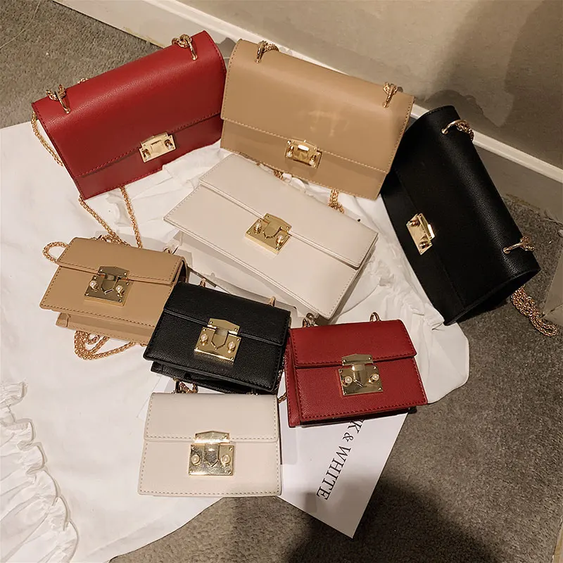 Elegant Female Square Crossbody Bag 2020 Fashion New Quality Leather Women's Designer Handbag Lock Chain Shoulder Messenger Bag
Elegant Female Square Crossbody Bag 2020 Fashion New Quality Leather Women's Designer Handbag Lock Chain Shoulder Messenger Bag