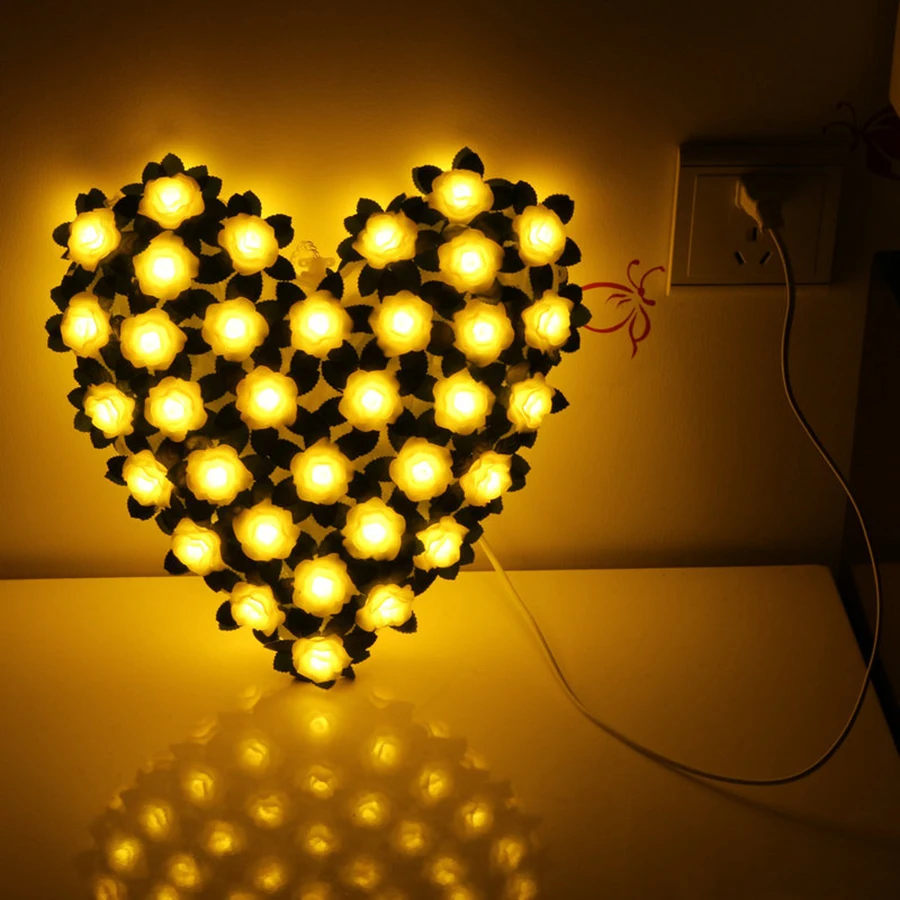 Thrisdar Rose Flower Fairy Light 220V Heart Shape Flower Garland Light For Wedding Birthday Valentine's Day Party Christmas
Thrisdar Rose Flower Fairy Light 220V Heart Shape Flower Garland Light For Wedding Birthday Valentine's Day Party Christmas