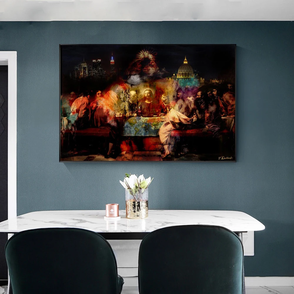 The Last Supper under the Night View of the City Wall Art Décor Posters and Prints Canvas Painting for Room Cuadros Decoration
The Last Supper under the Night View of the City Wall Art Décor Posters and Prints Canvas Painting for Room Cuadros Decoration