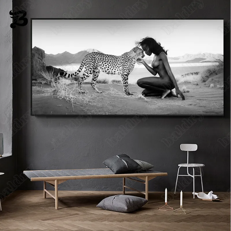 Canvas Painting Wall Art Black Woman Black and White Snowing Canvas Poster and Print Leopard Nude Woman Wall Pictures Home Decor
Canvas Painting Wall Art Black Woman Black and White Snowing Canvas Poster and Print Leopard Nude Woman Wall Pictures Home Decor