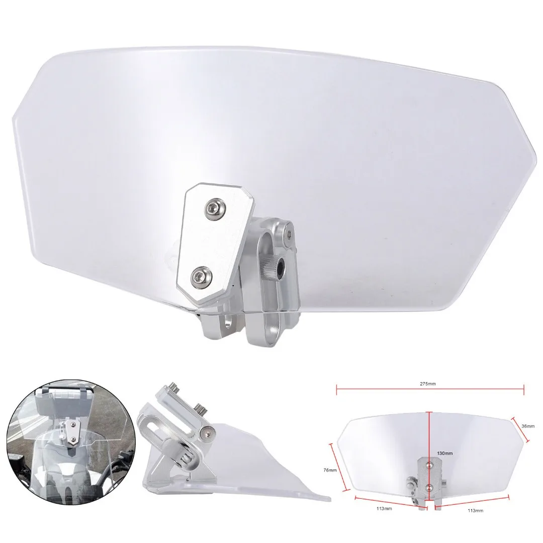 1pc Clear Resin Motorcycle Scooter Parts Adjustable Clip On Windshield Extension Spoiler Windscreen Air Deflector Accessories
1pc Clear Resin Motorcycle Scooter Parts Adjustable Clip On Windshield Extension Spoiler Windscreen Air Deflector Accessories