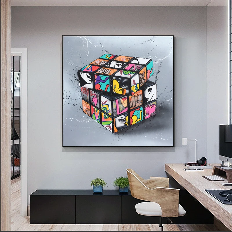 Magic Blocks Graffiti Art Canvas Painting on The Wall Posters and Prints Street Wall Art Picture for Living Room Cuadros Decor
Magic Blocks Graffiti Art Canvas Painting on The Wall Posters and Prints Street Wall Art Picture for Living Room Cuadros Decor