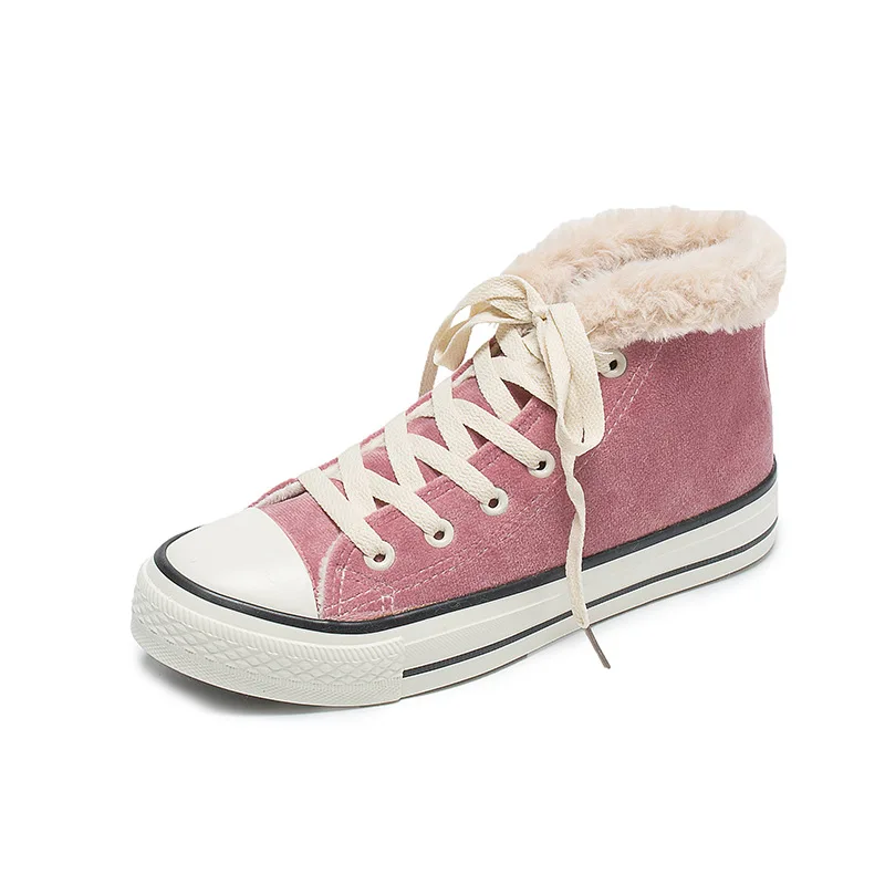 New winter plus size plus velvet canvas shoes women's best-selling hot style high-top student all-match women's shoes
New winter plus size plus velvet canvas shoes women's best-selling hot style high-top student all-match women's shoes