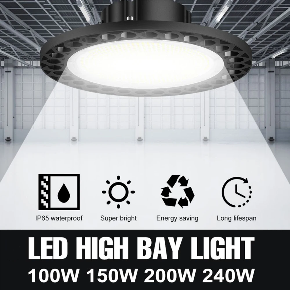 200W/240W LED High Bay Light Waterproof Warehouse Garage Light Home Workshop Lamp Super Bright Commercial Industrial Lighting
200W/240W LED High Bay Light Waterproof Warehouse Garage Light Home Workshop Lamp Super Bright Commercial Industrial Lighting
