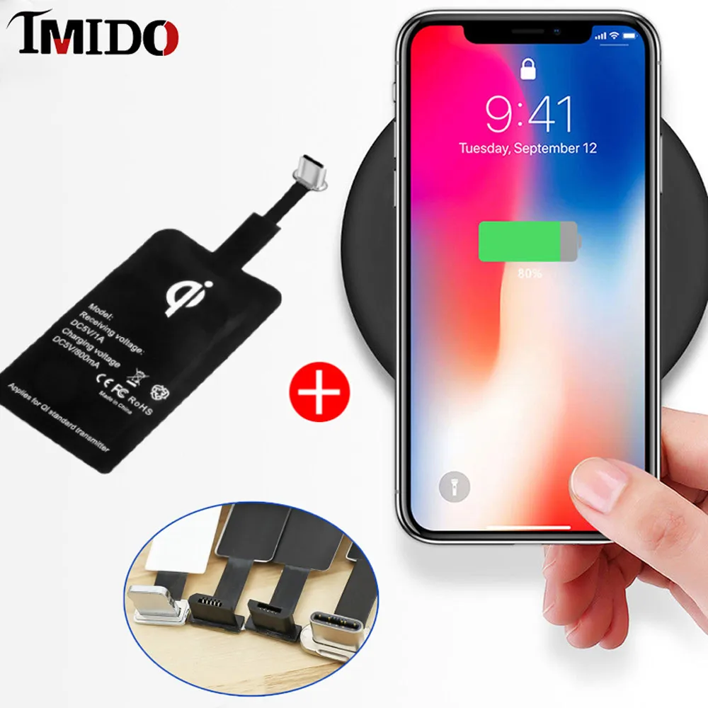Qi Беспроводная зарядная панель для iphone xr x xsmax 8 7 6 5s умная катушка приемник samsung A10