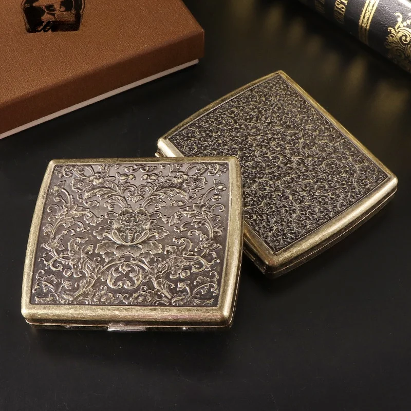 New Cigarette Case Cigar Storage 20pcs Capacity Tobacco Holder Retro Flower Smoking Accessories Metal Multifunction Cig Case
New Cigarette Case Cigar Storage 20pcs Capacity Tobacco Holder Retro Flower Smoking Accessories Metal Multifunction Cig Case