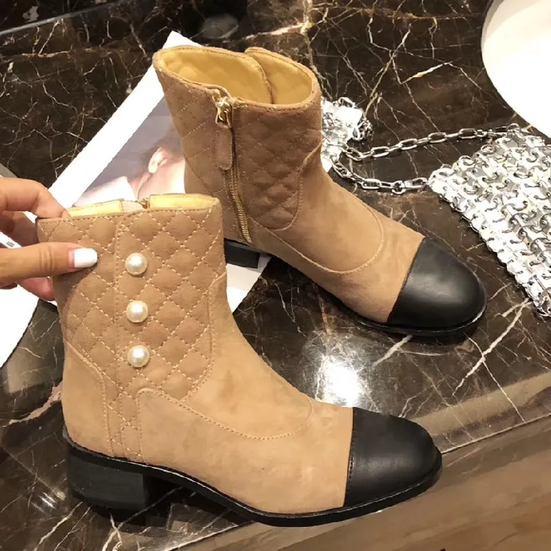 Ankle Boots Down Snow Low Heel Shoes Round Toe Woman Shoes Patchwork Pearl Decoration Winter Shoes Women Zipper Warm Boots Women
Ankle Boots Down Snow Low Heel Shoes Round Toe Woman Shoes Patchwork Pearl Decoration Winter Shoes Women Zipper Warm Boots Women