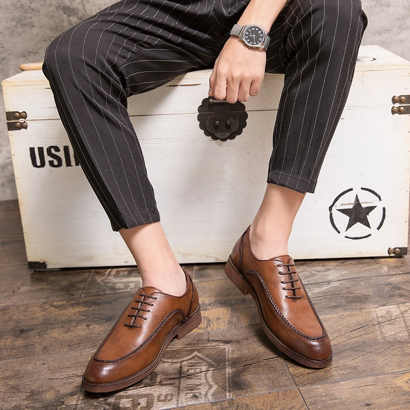 Mens Dress Shoes Leather Business Italian Formal Shoes Black Blue Lace Up Fashion derby Print Suit Shoes For Men Oxford Shoes
Mens Dress Shoes Leather Business Italian Formal Shoes Black Blue Lace Up Fashion derby Print Suit Shoes For Men Oxford Shoes