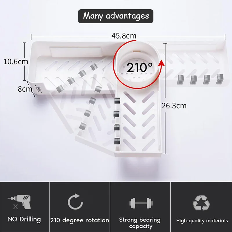 Bathroom Corner Shelves Shampoo Holder WC Mess Make-up Storage Rack Household Items Wall-Mount Shelf Organizer for kitchen
Bathroom Corner Shelves Shampoo Holder WC Mess Make-up Storage Rack Household Items Wall-Mount Shelf Organizer for kitchen