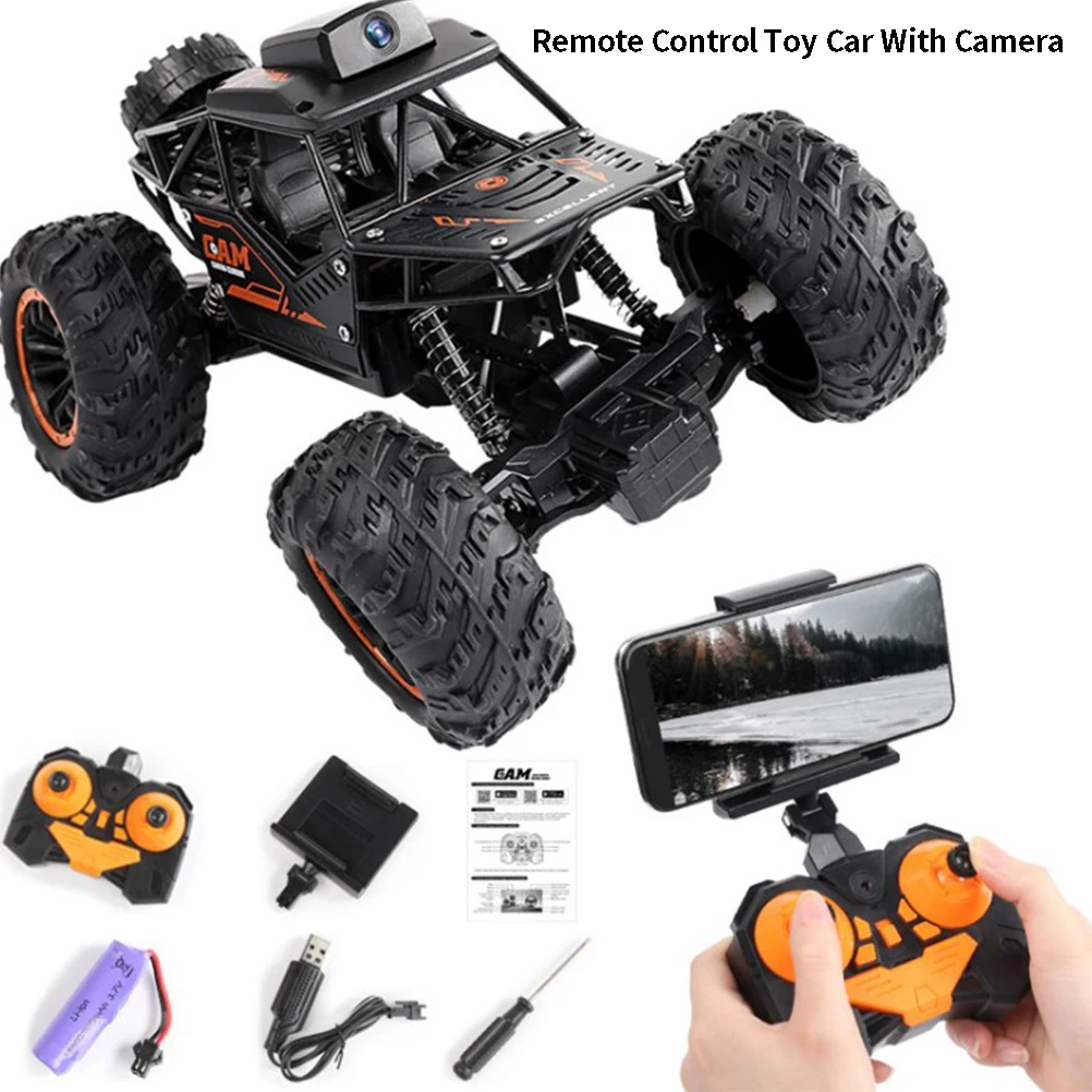 WIFI FPV Off-road Remote Control Car With 720P Camera RC Car Toys High Speed Remote Video Off-road Trucks Toys For Gift 
WIFI FPV Off-road Remote Control Car With 720P Camera RC Car Toys High Speed Remote Video Off-road Trucks Toys For Gift